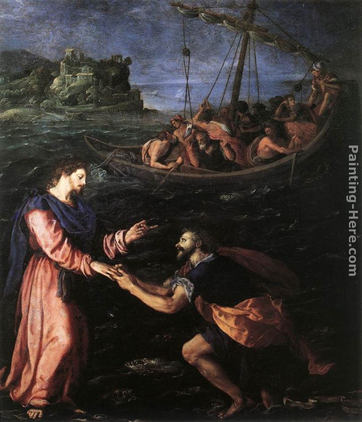 St Peter Walking on the Water painting - Alessandro Allori St Peter Walking on the Water art painting